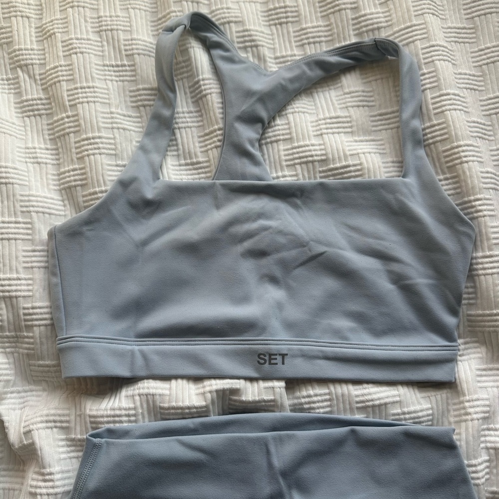 Set Active Luxform Light Blue set
Sports bra: S
Leggings: M